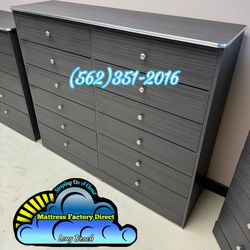 12 drawer grey dresser with silver trim new cajonera Comoda nueva