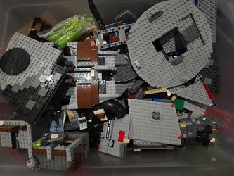 Storage Bin Full Of LEGO Batman Starwars