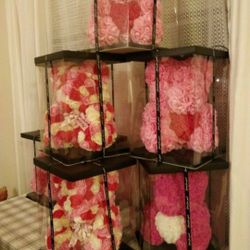 Foam Rose Teddy Bear In Box