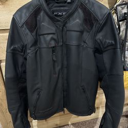 Harley-Davidson Men's FXRG Perforated Slim Fit Leather Jacket, Black 