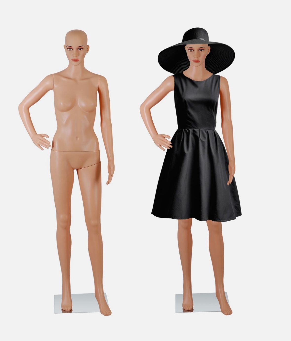 69 Inch Female Mannequin Full Body Dress Form Detachable Mannequin Stand w/Base