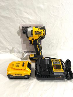 Brand new DeWalt 20 V brushless impact driver tool set. Comes with 5Ah battery and charger.