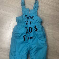 Beautiful Turquoise SNOWBIB SIZE 2T $20 FIRM*