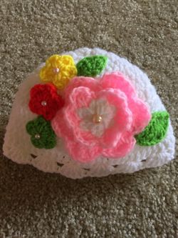 Crochet hat for girl 12-24 months