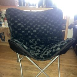 Foldable Faux Fur Butterfly Chair