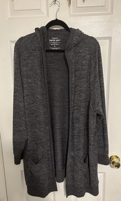 Torrid Gray Sweater Open Cardigan
