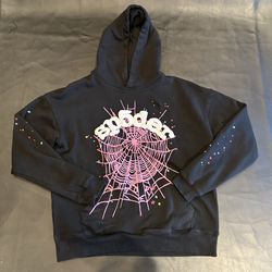Black Purple Spider Hoodie Size M Mens Brand New Fast Shipping Puff Print 