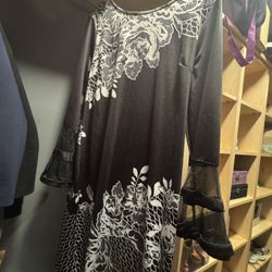 SHEIN Curve Black & White Dress 2XL