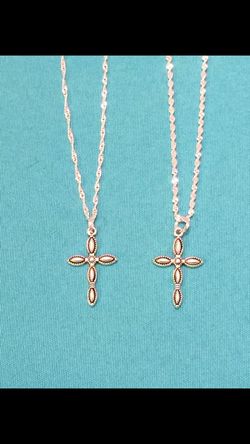 NEW Pretty Cross Charm on Sterling Chain