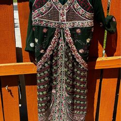 Beautiful green dress with nice sequence