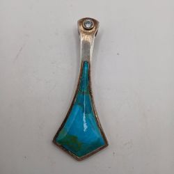 DTR Turquoise, CZ Pendant, Jay King 925