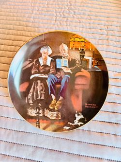 Norman Rockwell Evening Ease Collector Plate