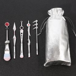 Anime Makeup Brushes Naruto With Pouch Silver