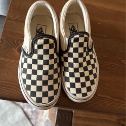 Little kids size 13 checkered Vans