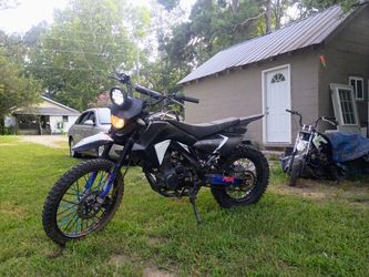 Black Dual Sport Dirt Bike Motorcycle