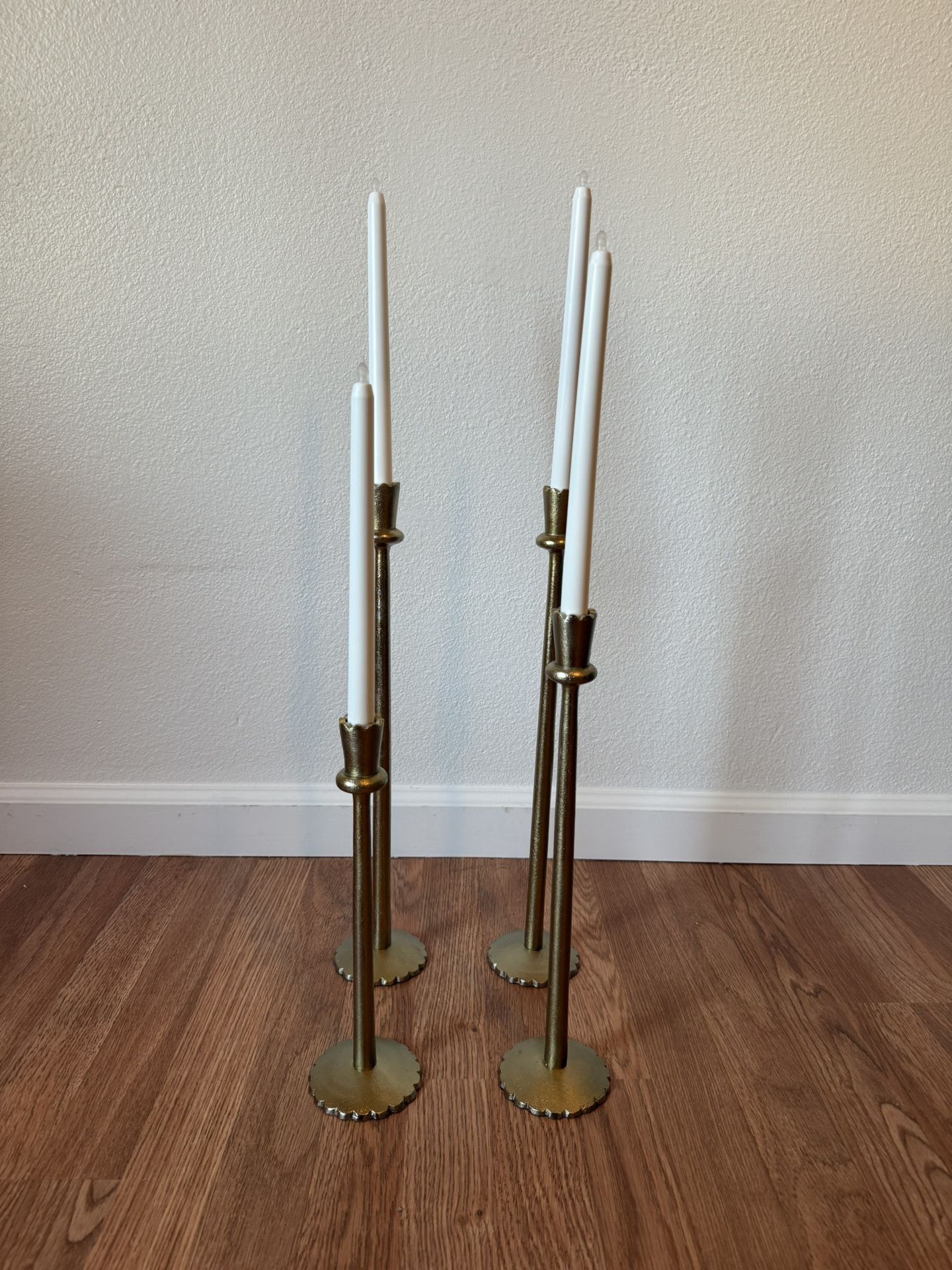 Gold Metal Candle Holders