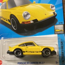 Mattel Hot Wheels Porsche 911 Carrera RS 2.7, Factory Fresh 4/10 [Yellow] 46/250