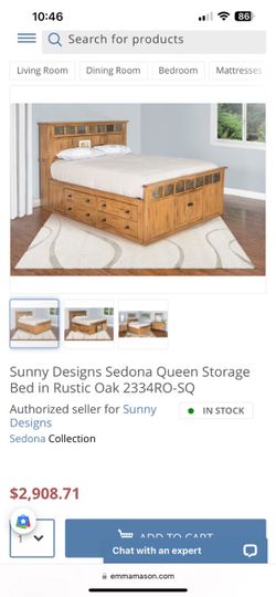 Sunny Designs Sedona Queen Storage Bed Rustic Oak