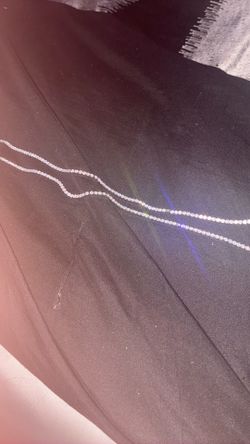 Moissanite stones white gold plating chain
