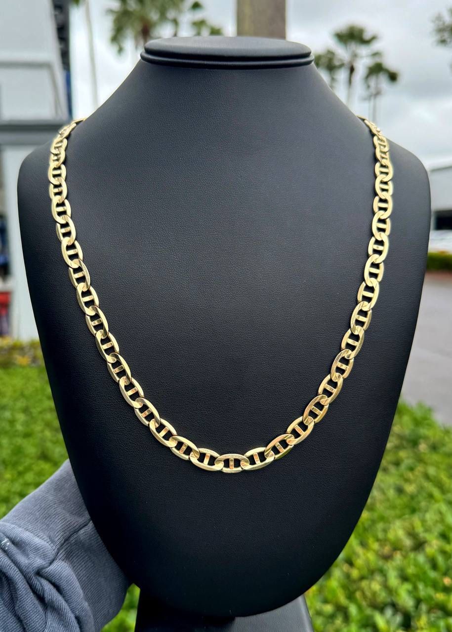 Jewelry New 14k yellow gold solid Mariner chain necklace 27.00β 8.20mm