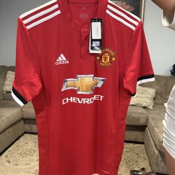 Manchester United 2017-2018 Home Football Shirt Soccer Jersey Pogba Small