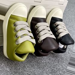 Rick Owens Leather Low Sneakers 6