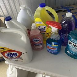 Artículos De Limpieza Solo Uno Esta Comenzado El Q Tiene La Marca Negra