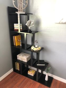 4 Tier Wood And Metal Bookshelf