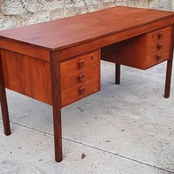 beautiful Danish Modern TEAK 6 drawer DESK and Others 