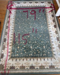 Large Sage Green Living Room Rug(79” * 115”)
