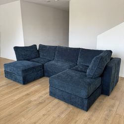 Floor Model/Return Lovesac Midnight Navy Corded Velvet Sactional - 🚚 FREE SHIPPING