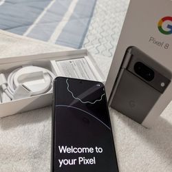 Google Pixel 8, 256GB, Unlocked, With Screen and Cover, $250. Purchased in Nov 2024,   I Just switched Network and got  a New One From New Provider.