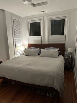 West Elm Wright king Bed Frame