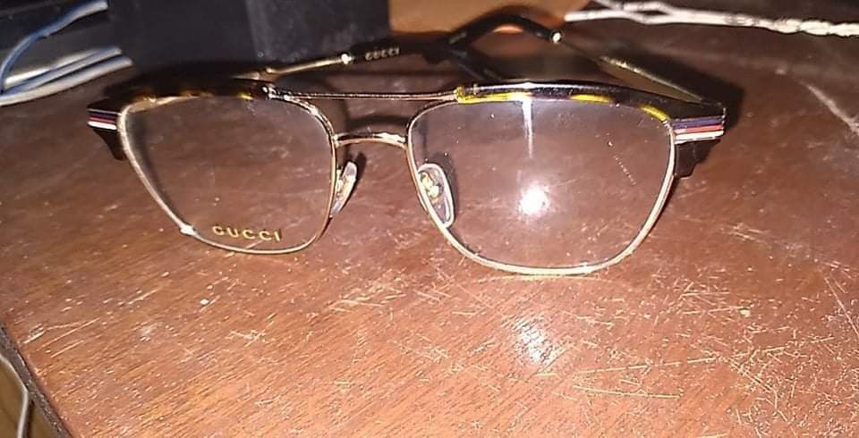 Gold And Brown Gucci Frame Glasses