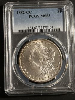 1882-CC Morgan Silver Dollar MS 63 