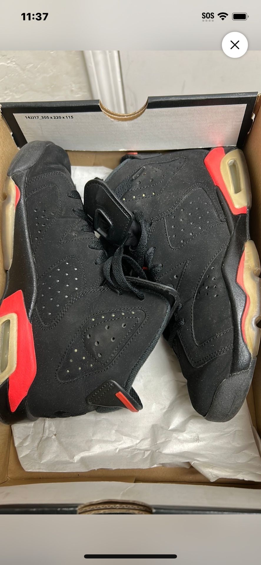 Jordan’s 6 Retro Inrared