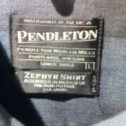 Pendleton Size Large Zephyr Button Up