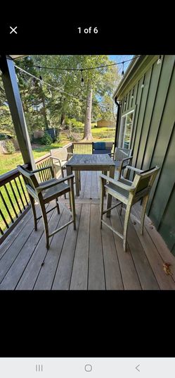 Antique bistro patio table set