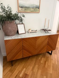 CB2 Sideboard Marble & Wood