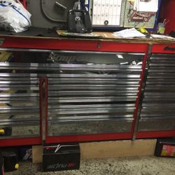 Snap on tool box chrome edition triple bank toolbox