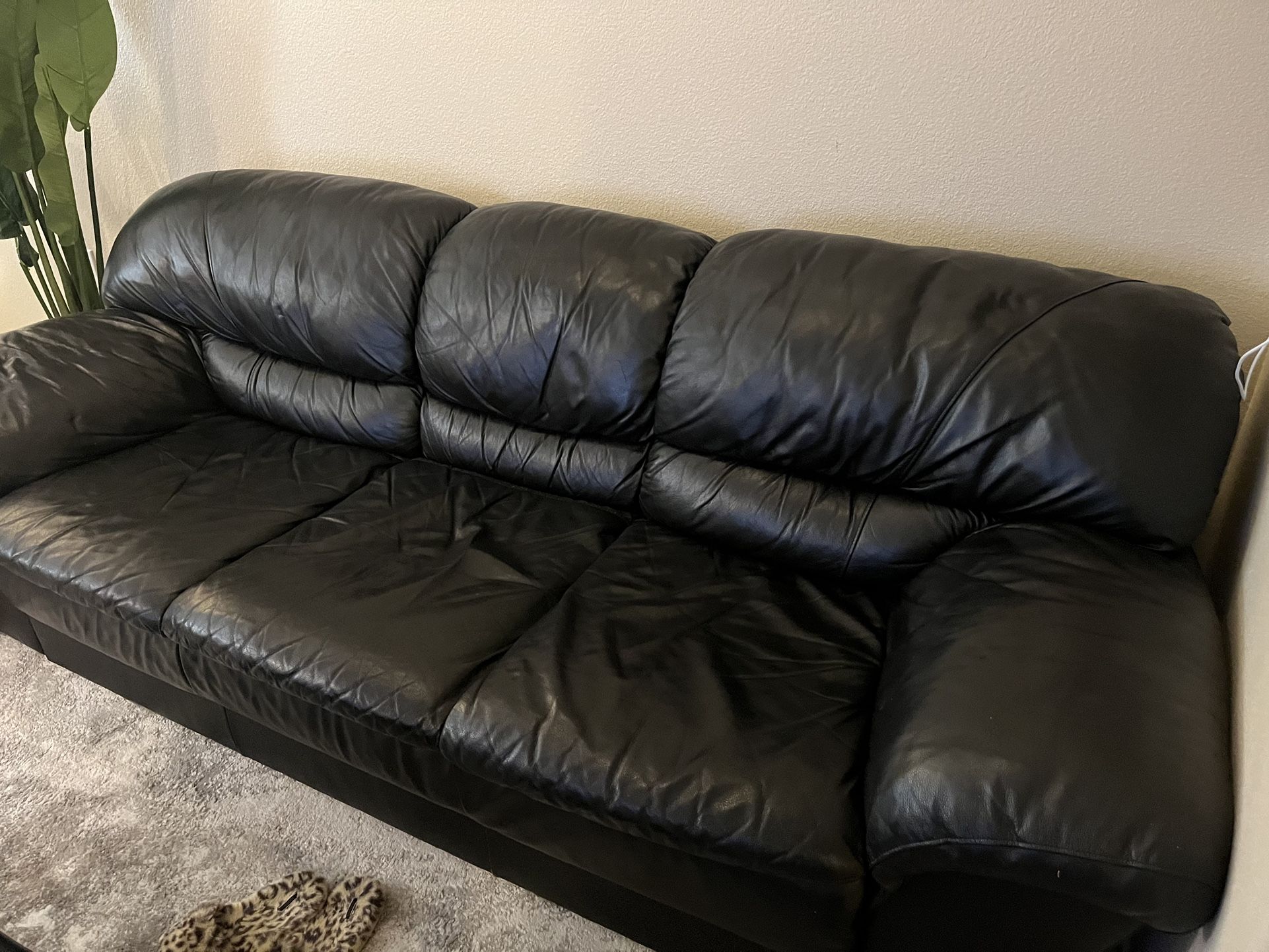 Black Leather Couch