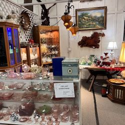 Tons of MCM, Pink Depression Glass, Uranium Glass, Milk Glass & MORE!!!