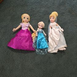 DISNEY PRINCESS PLUSH SOFT DOLLS SEE DESCRIPTION 