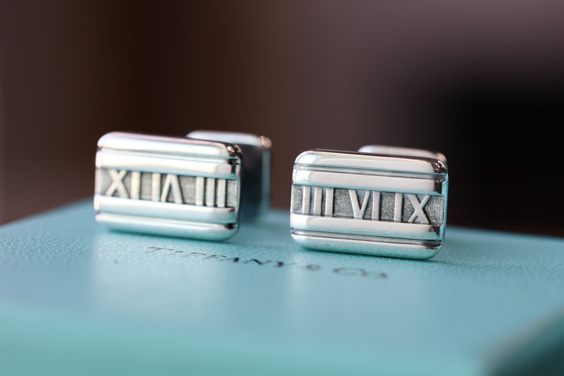 Tiffany & Co Atlas Roman Numeral Cufflinks