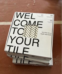 Tile 3 packs Snow White. Herringbone gloss. Total 30 sheets