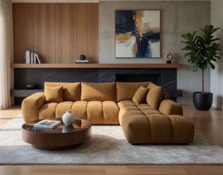 Designer Color Modern 119” Sectional Sofa Couch