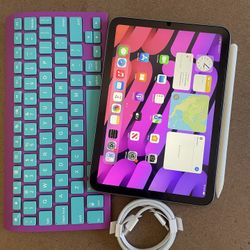  iPad Mini 6th Generation 64Gb pink Zagg Keyboard, Pen, Case, earphone  and Charger 