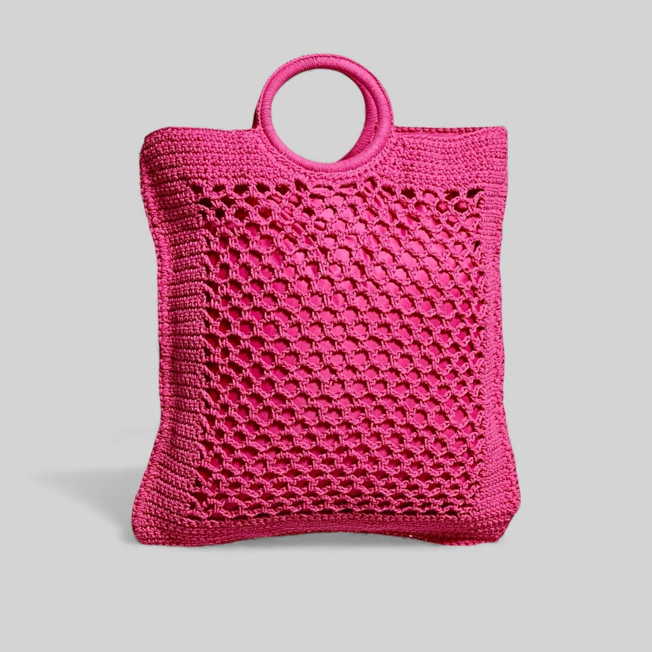 Shiraleah Jezabelle Pink Crocheted Large Handbag