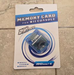 GameCube Memory Card - 512 MB - 8172 Blocks - New In Box