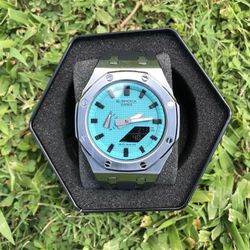 Casioak Mod Watch G-SHOCK GA-2100 Tiffany Blue Dial 